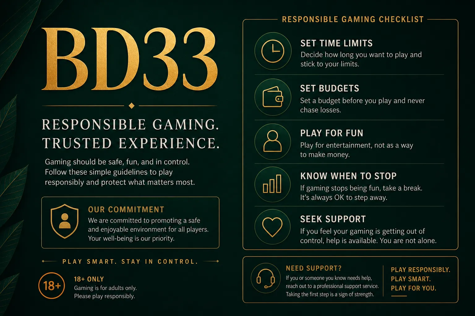 BD33 responsible gaming budget time limit guide Bangladesh